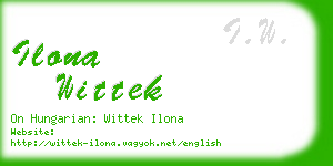 ilona wittek business card